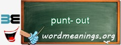 WordMeaning blackboard for punt-out